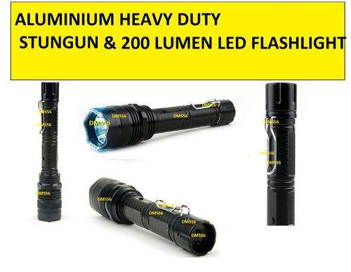 NEW FULL METAL HEAVY DUTY STUNGUN WITH LED RECHARGEABLE FLASHLIGHT  R895.00