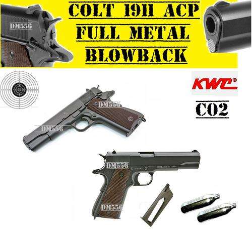 COLT 1911 FULL METAL CO2 BLOWBACK PISTOL 4.5MM SATEEL BB R2795.00
