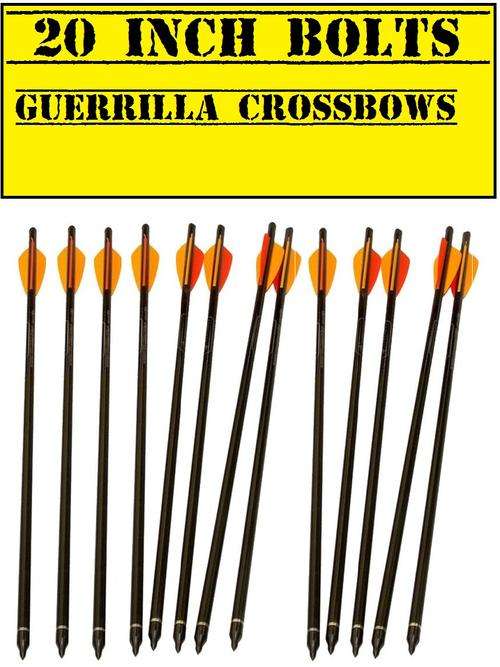 CROSSBOW ARROWS 20 INCH BOLTS for GEURRILLA NATALION