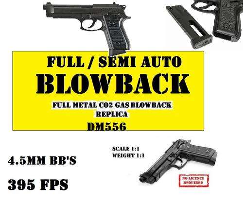 last...CO2 GAS BLOWBACK M92 FULL AUTO /SEMI AUTO METAL HEAVY FULL WEIGHT 4.5MM STEEL BB PISTOL R2999