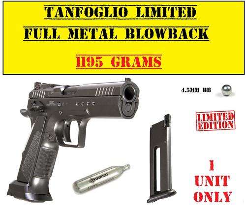 TANFOGLIO LIMITED FULL METAL BLOWBACK SEMI AUTO 4.5 MM BB PISTOL R3499.95
