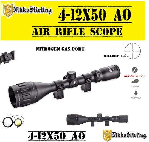 NIKKO STIRLING 4-12X50 AO RIFLE SCOPE MILLDOT R1695.00