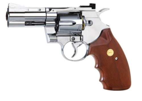 late entry 357 Chome Revolver 4.5 cal co2 Pistol full metal 100 % realistic shoots