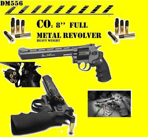 357 revolver 8" CO2 (HEAVY FULL METAL REPLICA Incl Bullets)
