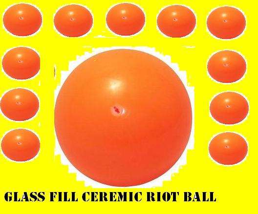 SOLID GLASS FILL RIOT  BALLS .68