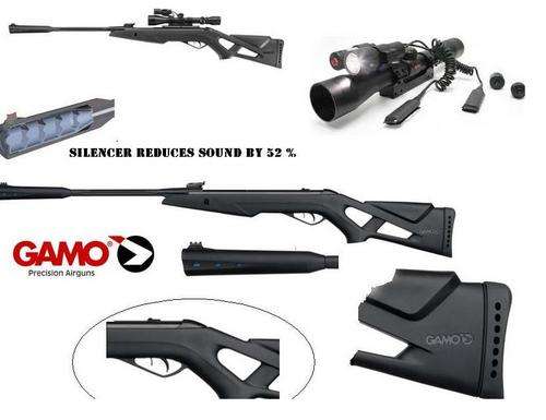 RED HOT GAMO WHISPER X VAMPIR INCL 3-9X 40 SCOPE TACTICAL LASER & TORCH    R3999.95