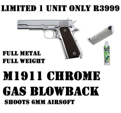 FULL METAL FULL CHROME M1911 MILLITARY EDITION R3999.00