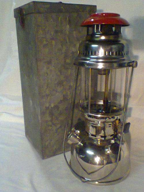 A OLD Vintage" Orignal PETROMAX Super Rapid "In A Galvanized Box {Germany}in Excellent Condition