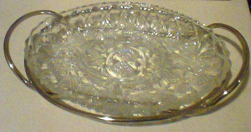 A LARGE Beautiful Bonbon Dish with a Carrier Frame in Excelent Condition.