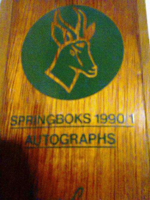 A Real Conversational Piece A Small Cricket Bat with all the Players Signatures on From 1990/1 .