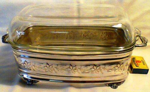 A Large S.P on B. Silver Plated with Pyrex Glass Inner Serving Dish, in Good Condition for it's AGE