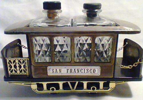 A Musical Tin Plate Tantalis Street Car , it plays " SAN FRANCISCO " ic good condition for it's Age