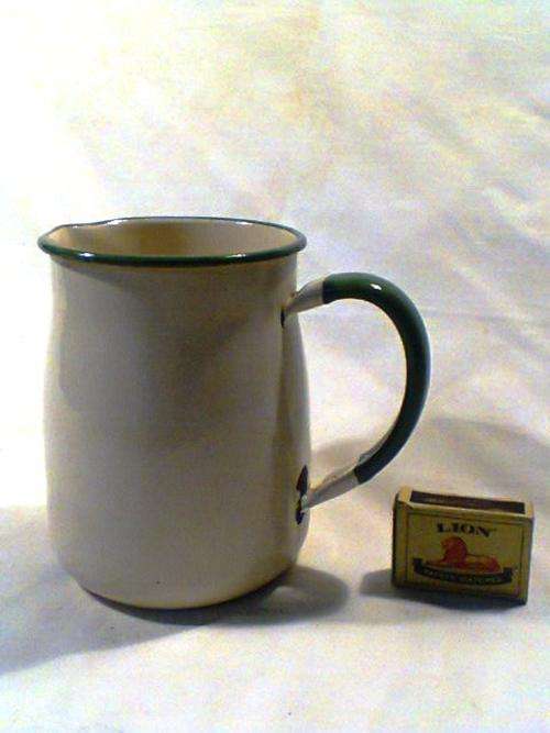 A Farm Find , A Rare Old Vintage Heavy Enamel Jug no Holes