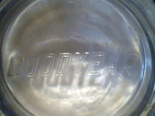 For the MAN Cave, a very Rare "GOODYEAR" Tractor Tyre with Glass Ashtray. In Excellent Condition.