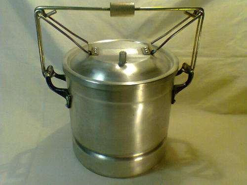 Another 1940's Extra Large Aluminum Steam Pot in Good Condition. With all the little pot's inside.