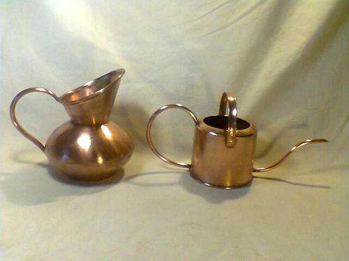 Awesome Rare Signed underneath heavy Copper "Original De Klerk" Jug & Copper Water Can for Display.