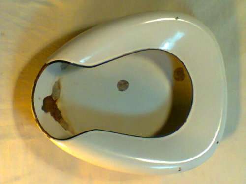 A Really Old from a the ARMY a Well Used Enamel Koos with all original Dents/Scraps with repairs