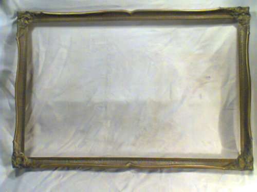 A Old vintage wooden Ornate Frame with moldings in Gold. Size's: 733mm Long x 500mm Wide. In 100%