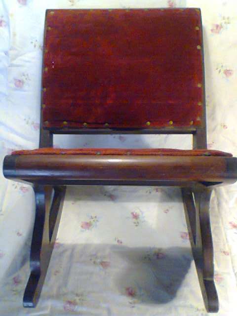 After a hard day's work to put up Ur feet on Red Velvet cloth & Teak Footstool.In good s/hand order