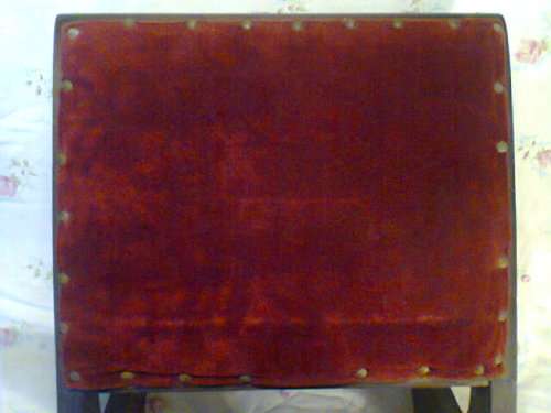 After a hard day's work to put up Ur feet on Red Velvet cloth & Teak Footstool.In good s/hand order