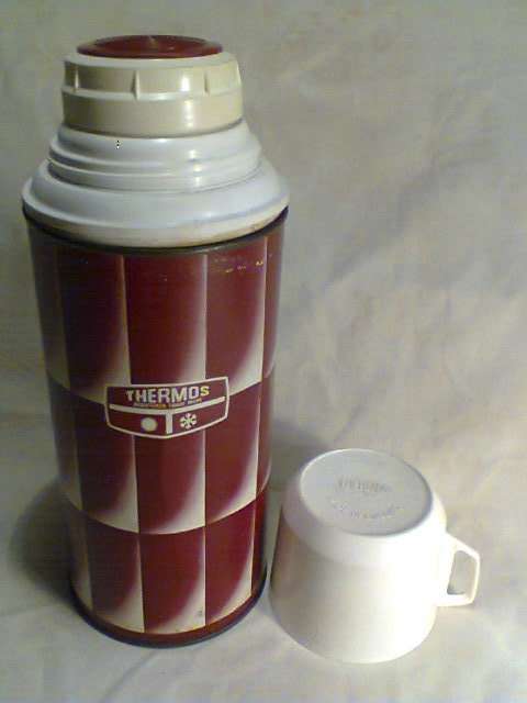 A Combination "Pineware" Knife & Can opener plus a very Old Thermos Flask all in good S/Hand Order