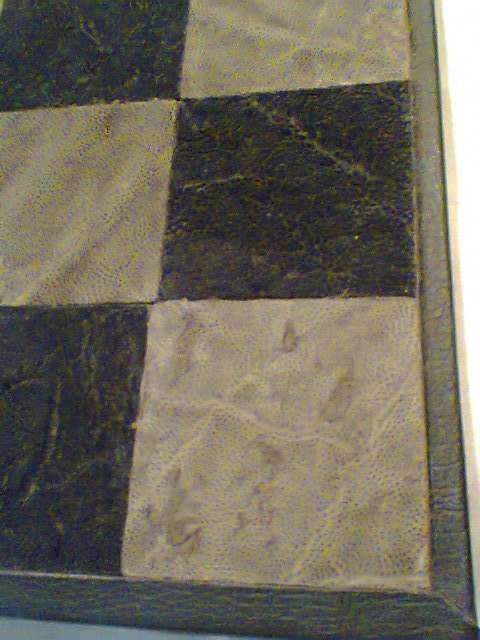First time on BoB. 1960's Elephant Skin Chess board with 32 Chess pieces plus Traveling magnetic set