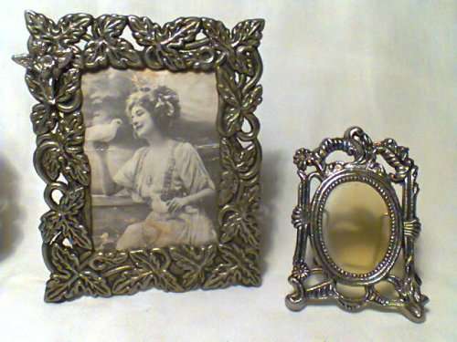 Awesome Victorian from a Estate Auctio 4 miniature Pewter Frames. Sizes from 100mm Tall down to 65mm