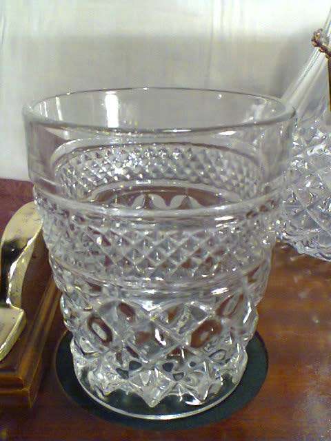 Awesome Butlers Tray, French Crystal Whiskey Heavy Decanter with label + 2 Glasses, Value R2895-