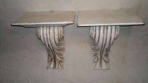 1940 Rare Vintage Set.Scalped shape Large Wall Scones,Size 260mm L x 200mm W In good used condition.