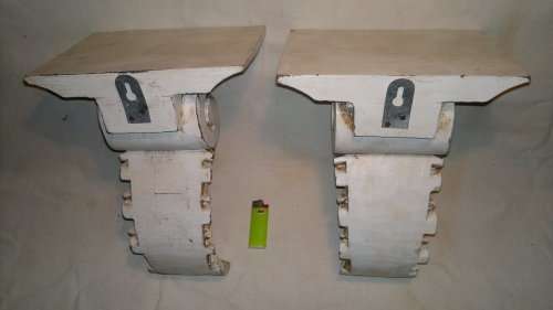 1940 Rare Vintage Set.Scalped shape Large Wall Scones,Size 260mm L x 200mm W In good used condition.