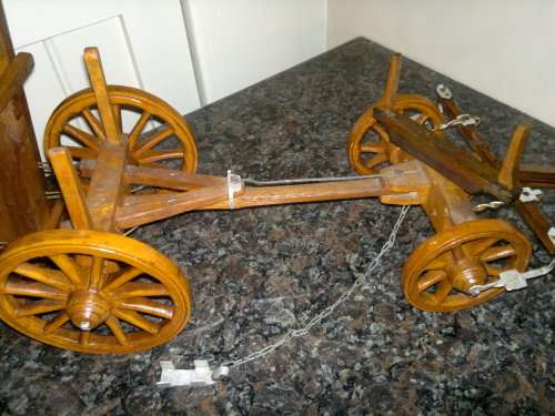 1940's KAKEBEEN  Ossewa "Ox wagon & 12 Afrikaners Oxen + Boer + handler" Hand Carved Detailed
