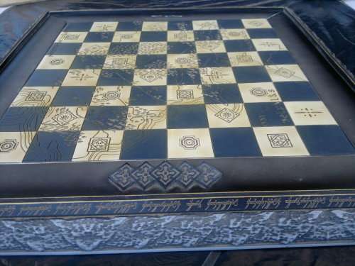 Lord of the Rings. Lord of the Rings. Chess Set complete with four extra Chess pieces. Sold as used.