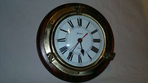 For the Man cave or collector. A Vintage Port Hole Spectrum Quartz ships wall clock.