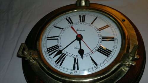 For the Man cave or collector. A Vintage Port Hole Spectrum Quartz ships wall clock.