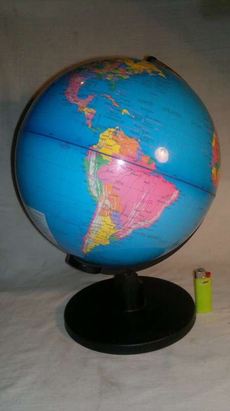 A Modern Globe with hard shell and very detailed. In excellent condition. Sold as used second hand