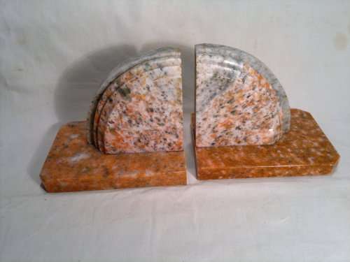 Vintage 1950's heavy solid Marble Head bookends.Ideal for executives office.Heavy & Clean.