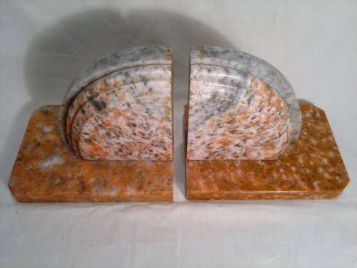 Vintage 1950's heavy solid Marble Head bookends.Ideal for executives office.Heavy & Clean.