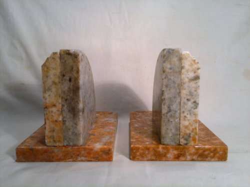Vintage 1950's heavy solid Marble Head bookends.Ideal for executives office.Heavy & Clean.