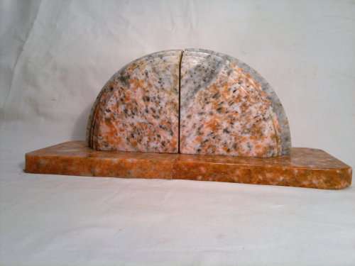 Vintage 1950's heavy solid Marble Head bookends.Ideal for executives office.Heavy & Clean.