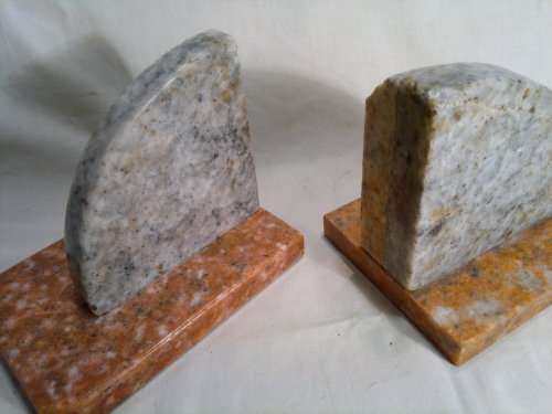 Vintage 1950's heavy solid Marble Head bookends.Ideal for executives office.Heavy & Clean.
