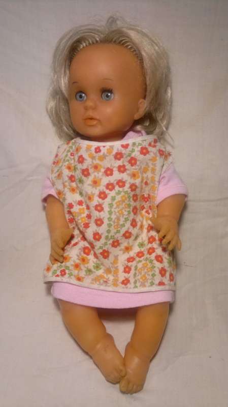 Vintage Pretty Drinking Wetting 1980's Doll First Love style 44cm with clothes well played with.