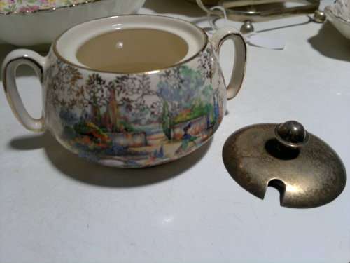 A few Vintage Items. 4 x Porcelain and a EPNS holder. 2 x James Kent and 2 x Sandland Ware,Yoeman.