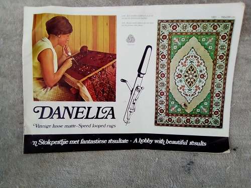 A 1950-60's vintage "Danella" New wool Carpets & Wall Hanging maker Kit. Complete with 2 Books.