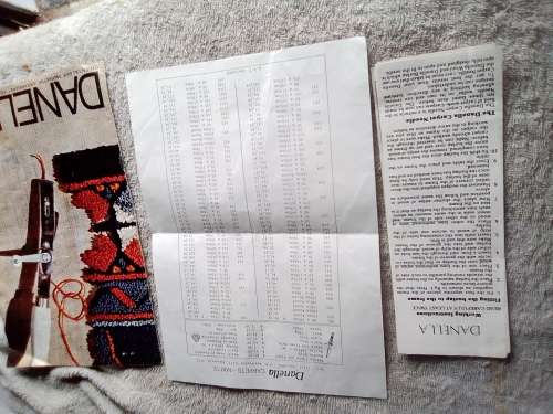 A 1950-60's vintage "Danella" New wool Carpets & Wall Hanging maker Kit. Complete with 2 Books.