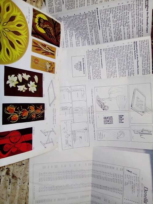 A 1950-60's vintage "Danella" New wool Carpets & Wall Hanging maker Kit. Complete with 2 Books.