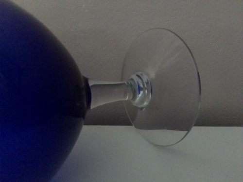 Wow a very Large Heavy Cobalt Blue balloon shape 34cm Tall. Thick glass Vase ideal to display.