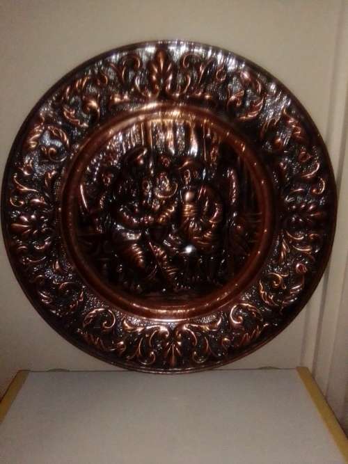 Very! very! Large ornately Embossed Copper Jan Van Rebeck in a Tavern Scene. hand Chased/hammered.