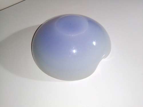 Rare & Scarce. Milk glass and Blue 1950 Murano art glass bowl . In good condition.