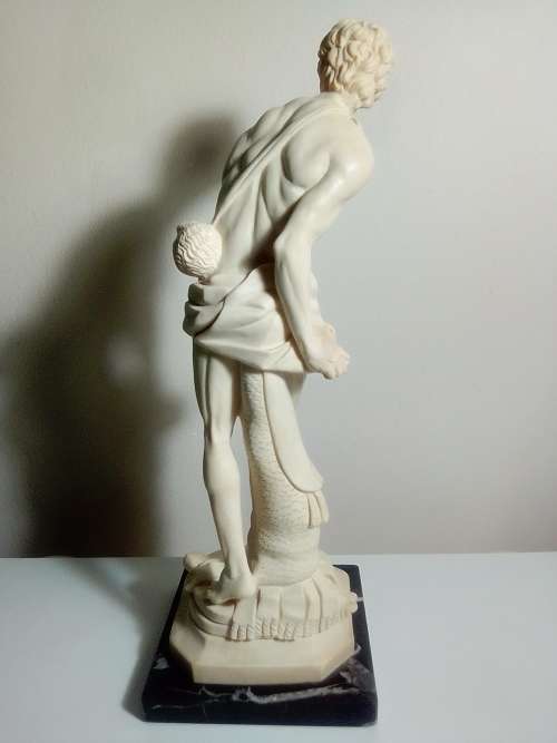 A Santini `David` & his sling shot on Cara Marble