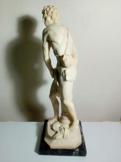 A Santini `David` & his sling shot on Cara Marble